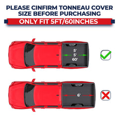 MOSTPLUS 5FT tri-fold cover installed on Suzuki Equator bed keeps tools secure
