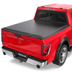 MOSTPLUS roll-up tonneau f150 installation demonstrates quick, tool-free setup.