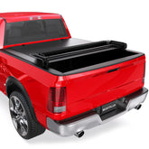 MOSTPLUS Soft Quad Fold tonneau cover on a Dodge Ram 1500 78-inch bed provides durable bed protection.