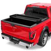 MOSTPLUS Tri-Fold tonneau cover front view for Ford F-150, sturdy protection