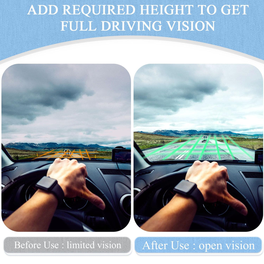 Mosxoed L-shaped seat cushion promoting better posture during driving.