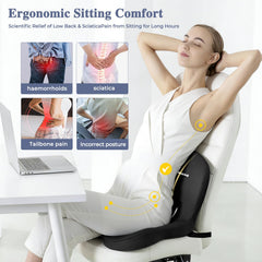 Mosxoed seat cushion offers universal fit for truck, car, and office chairs.