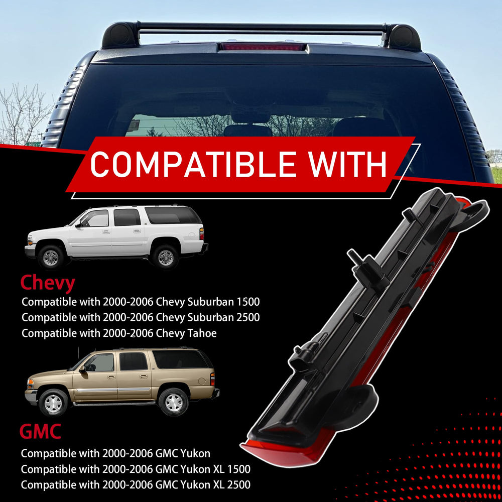 Motarithl CHMSL LED installed on GMC Yukon XL for clearer brake signaling