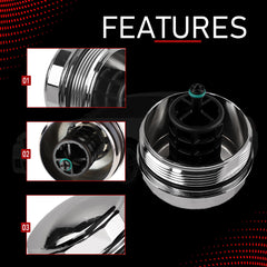 Motarithl durable aluminium oil filter cap highlighting long-lasting performance under engine service.