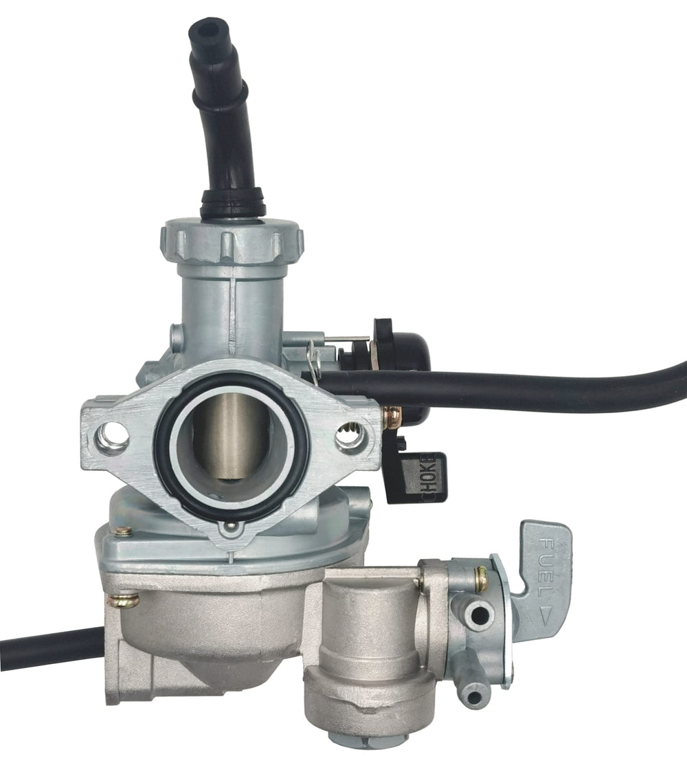 MothAr carburetor for Honda ATC110 side view highlights throttle compatibility