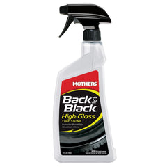 Mothers Back-to-Black High-Gloss Tire Shine bottle for quick detailing