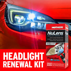 Mothers NuLens foam polishing tool ready to restore clarity.