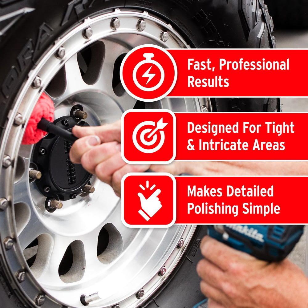 Mothers PowerBall Mini with 10-inch Quick Swap Bit extension extends reach for recessed areas.