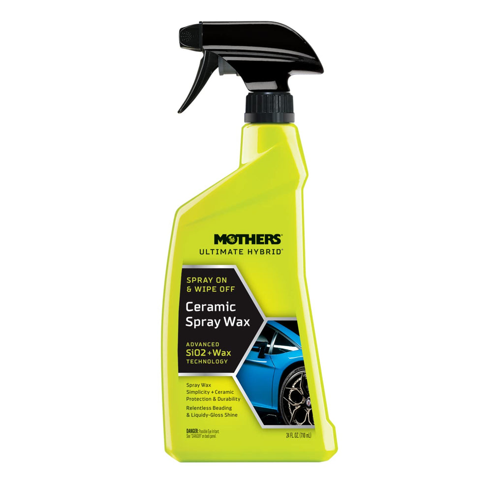 Mothers Ultimate Hybrid Ceramic Spray Wax bottle shows easy spray-on protection for cars