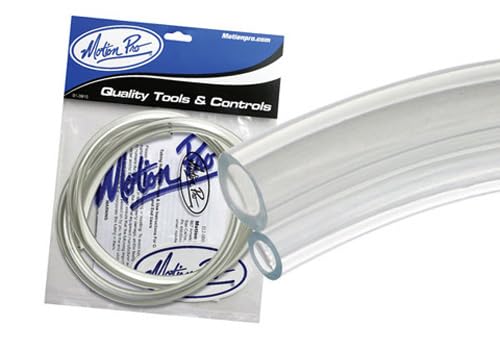 Motion Pro MP Clear PVC Fuel Line, flexible 5/16 in ID, ideal for venting and overflow applications.
