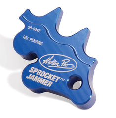 Motion Pro Sprocket Jammer blue front view for precise sprocket maintenance