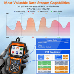 Motivora OBD2 I/M readiness status for quick emissions check