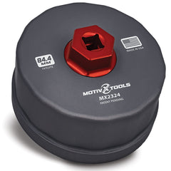 Motivx Tools MX2324-US 84mm-14-flute oil filter wrench enables quick cap removal.