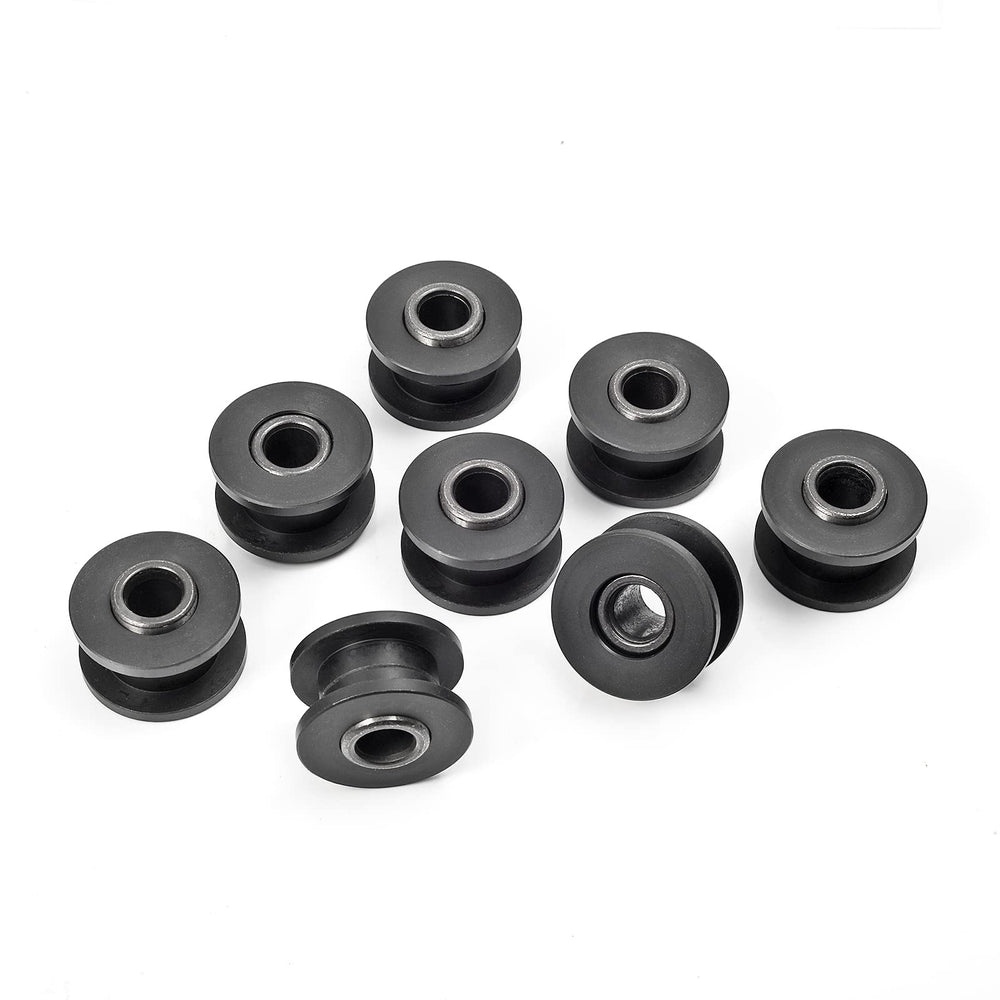 MOTO1988 components laid out: 16 bushings and 8 sleeves for replacement.