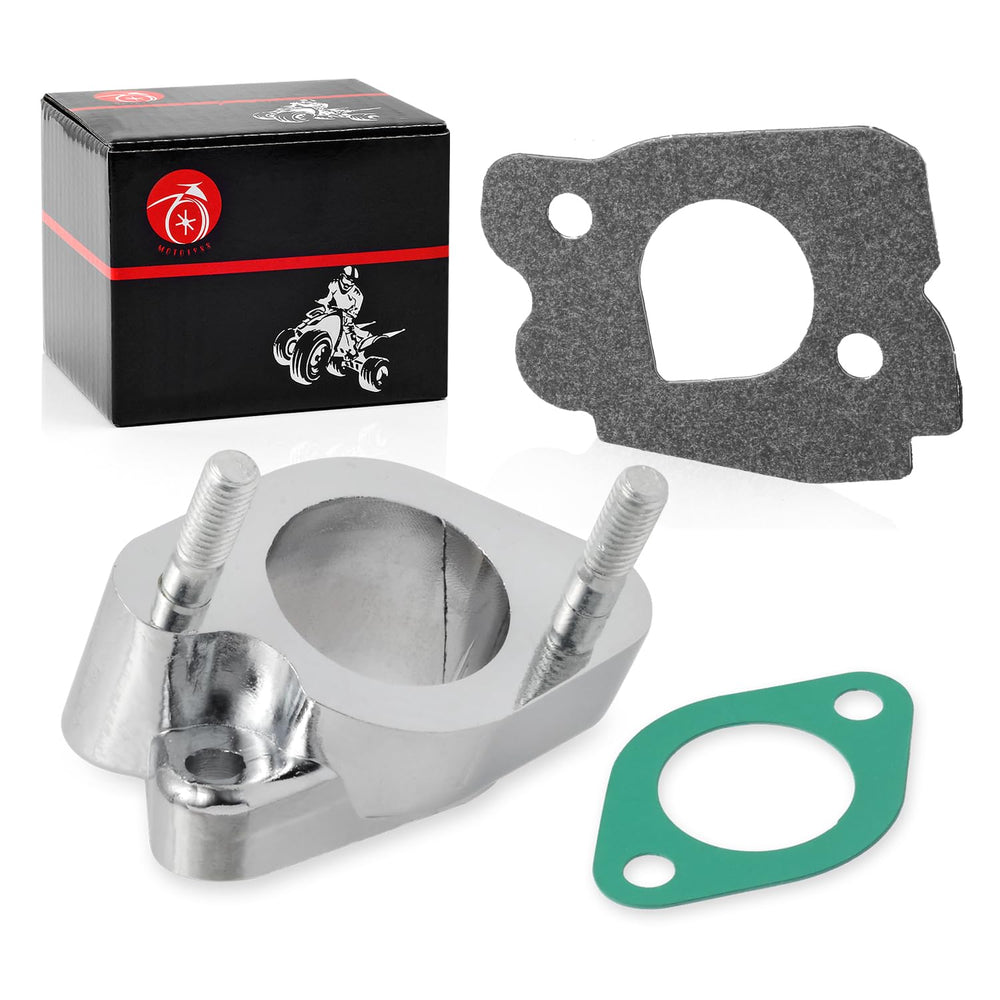 MOTO1988 carb spacer for Yamaha G8 enhances gasket seal and fit.