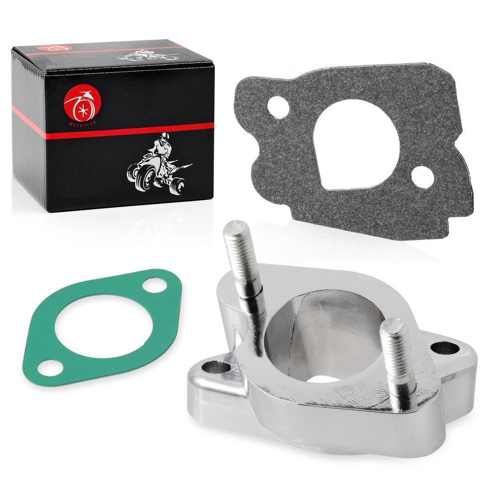 MOTO1988 carb spacer for Yamaha G9 enables precise intake alignment.