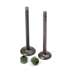 MOTO1988 intake valve close-up, showing durable high-strength steel.