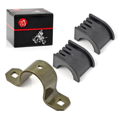 Kit contents: two bushings, one bracket, and one bushing