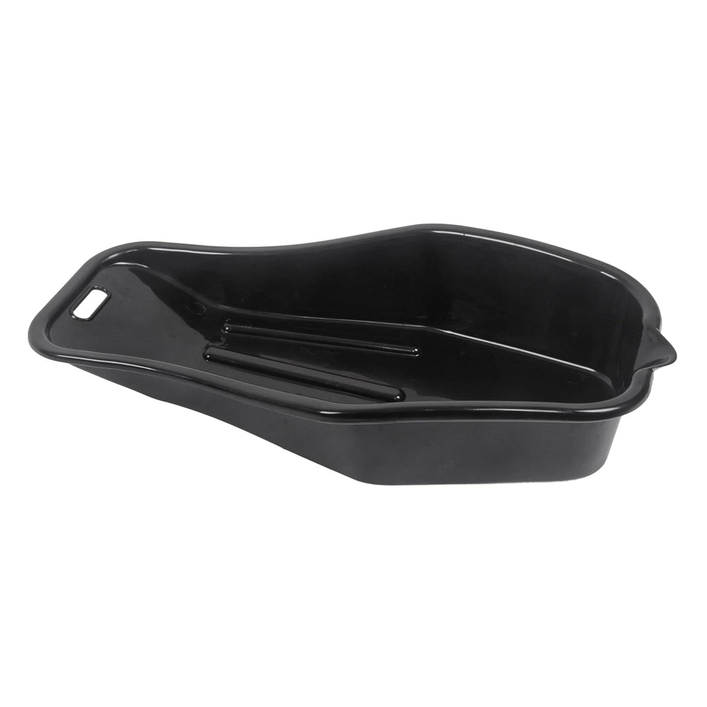 MOTO4U oil drain pan top view shows compact 2L tray for tidy oil collection.