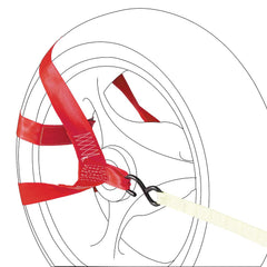 MOTO4U strap in use on van transport for motorcycles safely