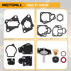 MOTOALL carburetor rebuild kit for Mercury 10hp aids reliable starts and crisp acceleration.