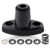 MOTOALL sun visor bracket kit in black aluminum with mounting block ensures reliable visor support.