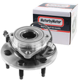 MotorbyMotor 515036 front wheel hub close-up showing the 6-lug pattern for 4WD reliability