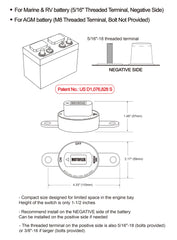 MOTOFLEX compact one-and-a-half-inch switch fits tight engine bays.