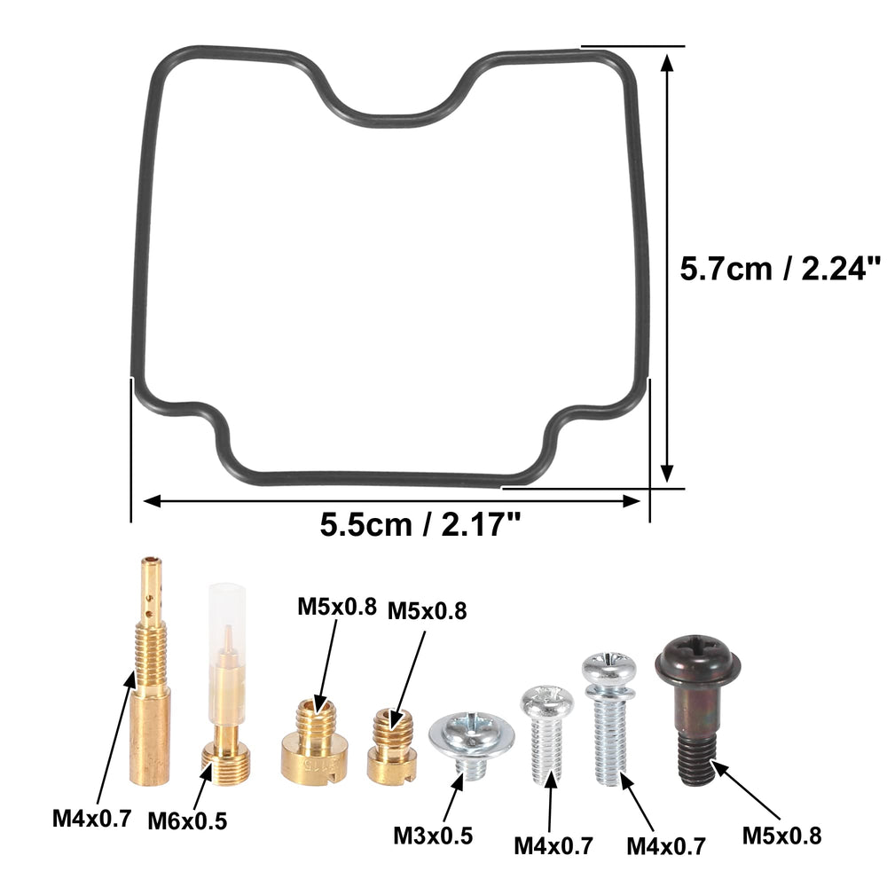 Float needle valve and components from Motoforti rebuild kit for V Star 1100
