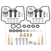 Motoforti Yamaha V Star 1100 main jets and needles arranged for inspection and tuning