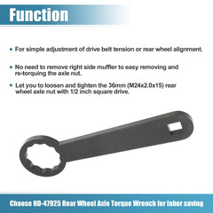 Compact Motoforti wrench aids quick service in tight spaces.