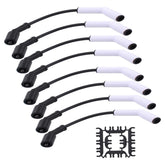 MOTOKU 8mm ceramic boot spark plug wire harness left-side view for precise fit and heat tolerance.