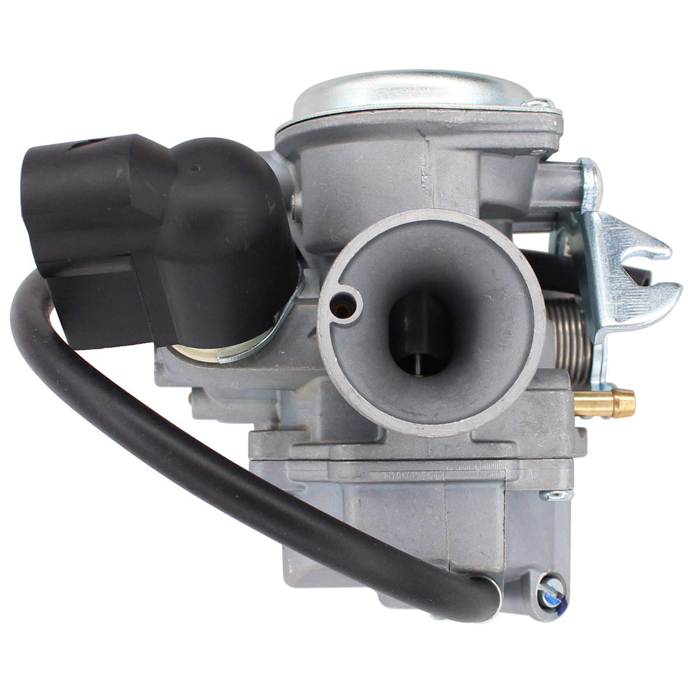 MOTOKU carburetor for Honda Ruckus 50 top-angle view highlights precise mounting interface.