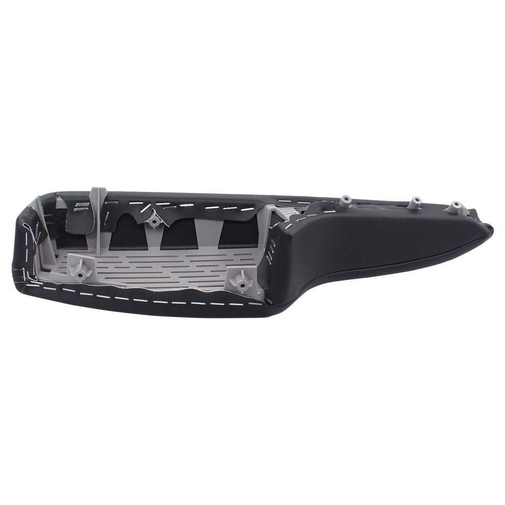 MOTOKU door panel armrest texture detail adds tactile depth in black leather.