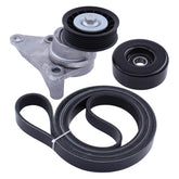 Motoku drive belt tensioner kit with serpentine pulley for GM engines improves belt tracking