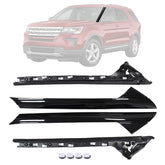 MOTOKU gloss black A-pillar molding inner left driver enhances interior detail.