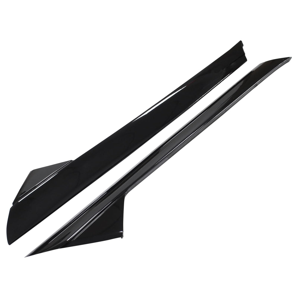 MOTOKU gloss black A-pillar molding outer right passenger delivers refined finish.