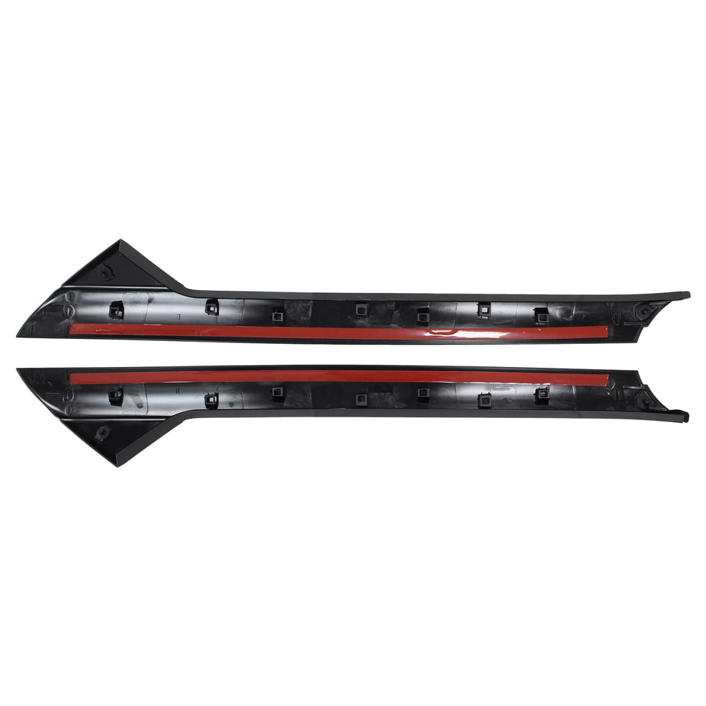 MOTOKU close-up of gloss finish on A-pillar molding shows premium shine.