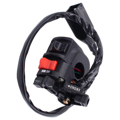 MOTOKU handlebar control switch on Kawasaki Bayou 300 for easy start and kill operation.