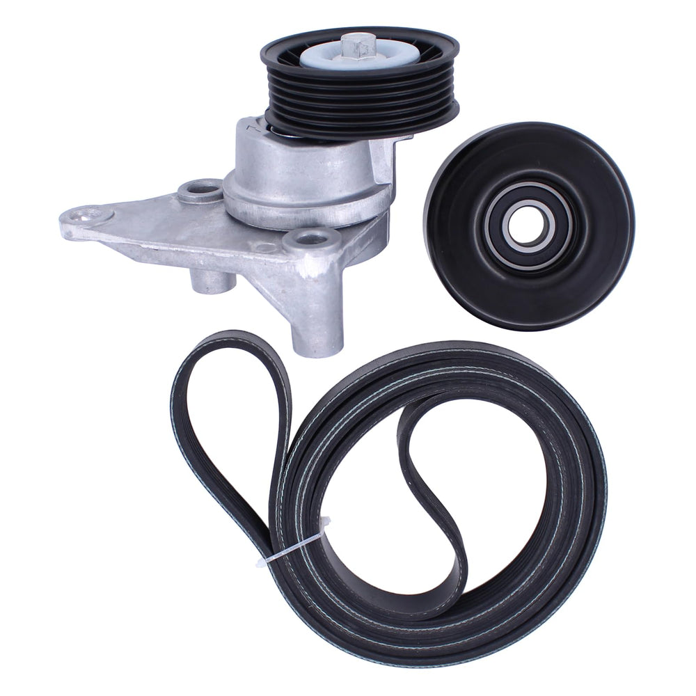 Motoku serpentine idler pulley kit for Chevy V8 engines supports smoother belt operation