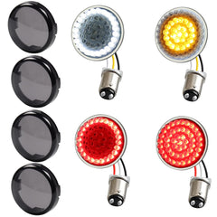 MotoParAcc 1157 front LED turn signal for Harley improves nighttime visibility.