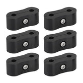 Motoparty 3/16 brake tubing separator clamp close-up shows durable aluminum for stable line fit.