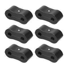 Motoparty clamp pack demonstrates six pieces to manage brake lines and prevent tangling.