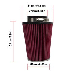Motoparty aluminum filter interface detail highlights wear resistance.