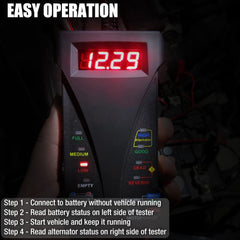 Motopower MP0514A LED indicators clearly show battery and alternator status.