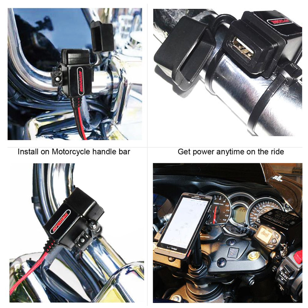 MOTOPOWER MP0609AA SAE-to-ring-terminal cable enables battery maintainers.