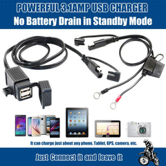 MOTOPOWER MP0609EA fused ring-terminal harness for battery connection