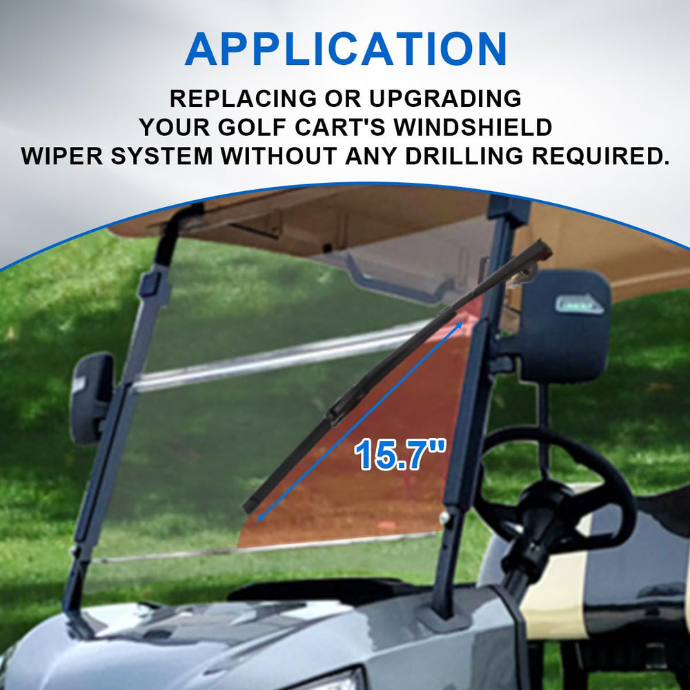 MOTOQUEEN 15-7in wiper blade clear sweeps through mist and drizzle