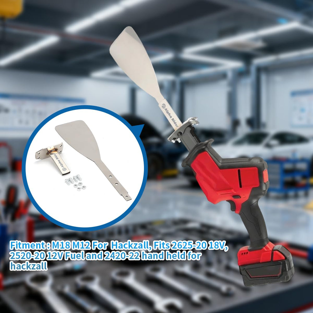 MotoQueen windshield removal tool blade highlights premium stainless steel for clean cuts