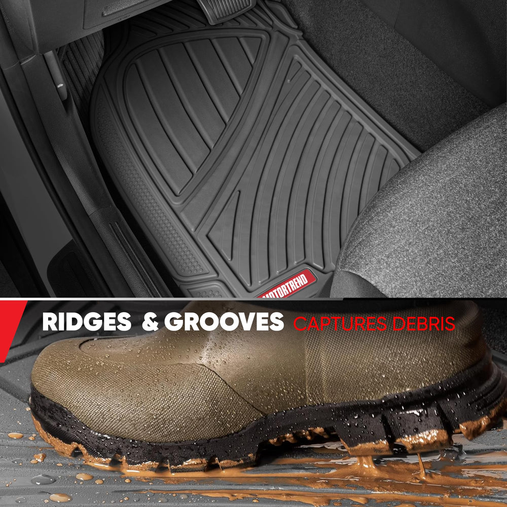 Durable polymerized rubber construction resists cracking and deformation.
